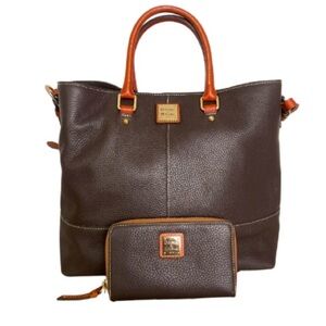 Dooney & Bourke Large Chelsea Handbag & Wallet EUC